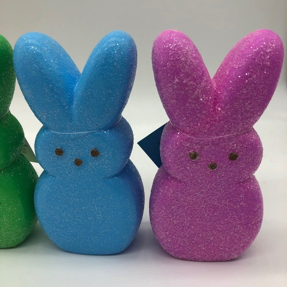 Bethany Lowe Easter Bunny Peeps Complete Set of 6 Purple Pink Blue Green Yellow - Picture 11 of 12